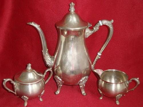 vintage EMESS SILVER PLATE TEA SET