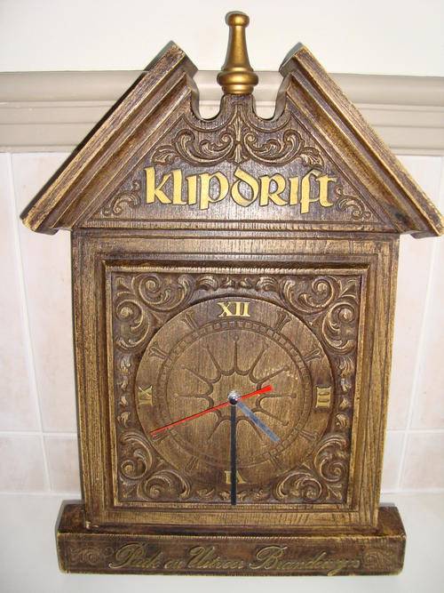 KLIPDRIFT BRANDY  WALL CLOCK - dont find these anymore !!!