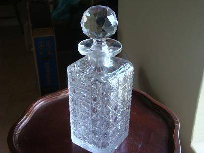 CUT GLASS DECANTER... BEAUTIFULL!!!