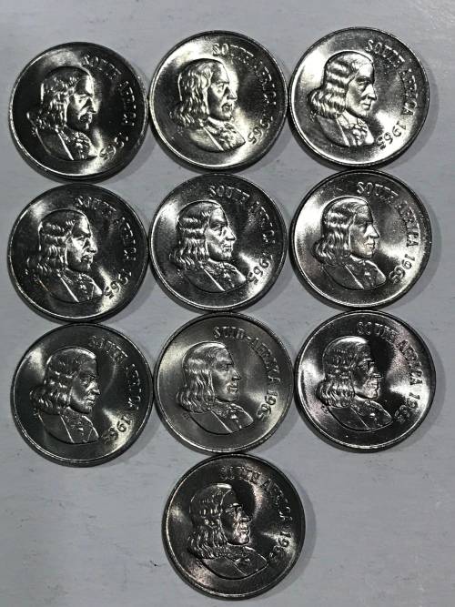 1965 10 CENT MINT CONDITION COINS ALL FOR R300