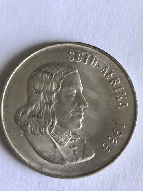 1966 AFRIKAANS  R1 SILVER  CONTENT 12g  PURE SILVER