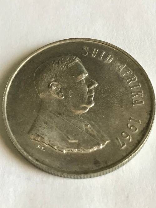 1967 AFRIKAANS  R1 SILVER  CONTENT 12g  PURE SILVER