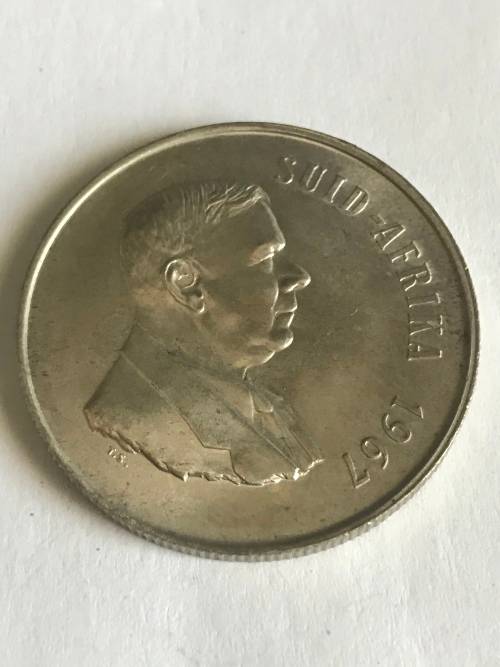 1967  AFRIKAANS  R1 SILVER  CONTENT 12g  PURE SILVER