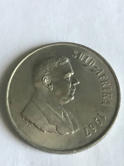 1967  AFRIKAANS  R1 SILVER  CONTENT 12g  PURE SILVER