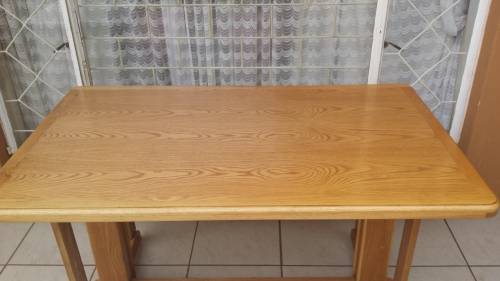Large oak work table.