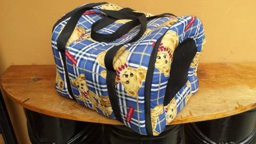 Lovely padded pet carrier.