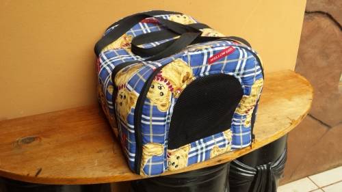 Lovely padded pet carrier.