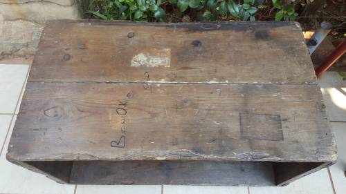 Large old box TV stand / coffee table.