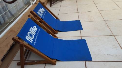 Lovely pair of wooden back rests.