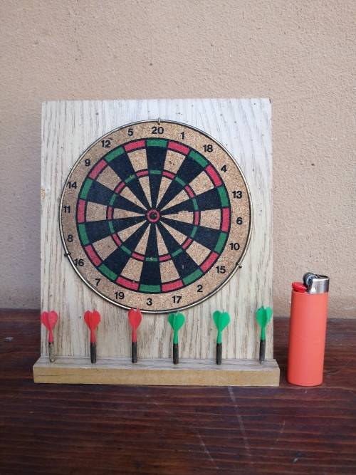 Small bar counter dart board.