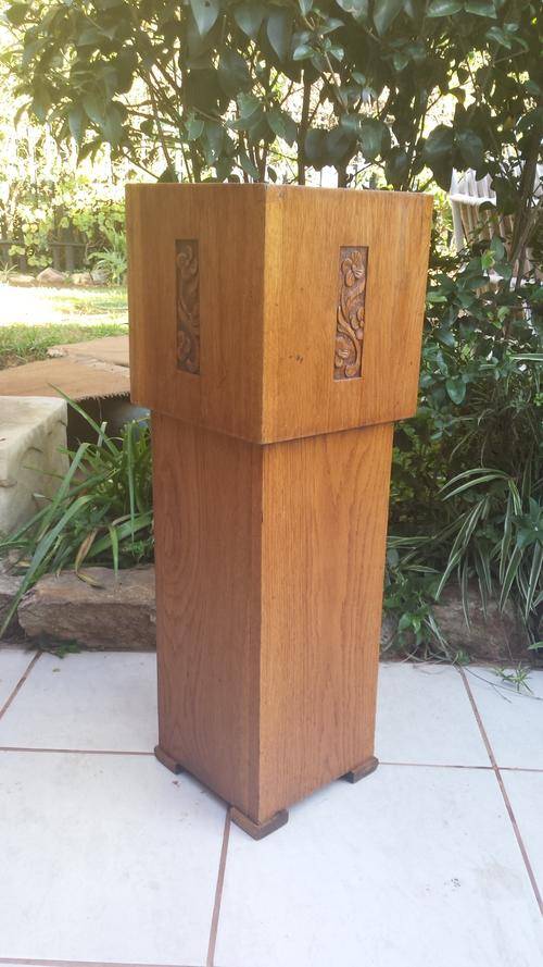 Old oak plant stand.