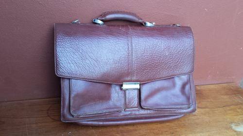 Old soft leather briefcase.