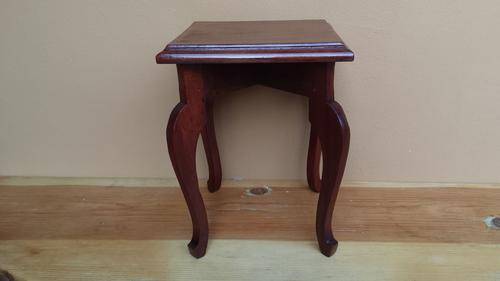 Old wooden footstool.