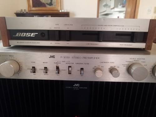 JVC M-3030 DC Stereo Power Amplifier + Pre-Amp + Sony Quadrophonic speakers