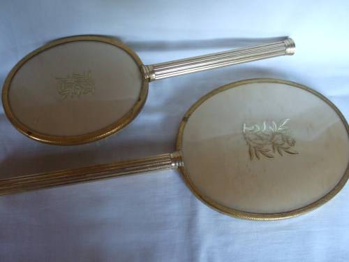 Vintage Hand Mirror and Brush Set
