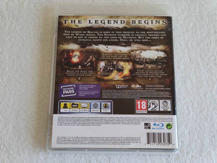 God Of War Ascension - PS3/Playstation 3 Game