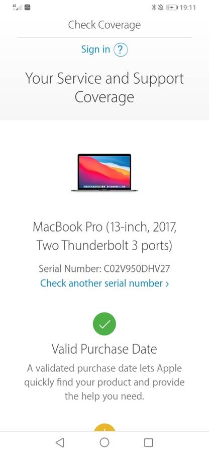 Mac book pro 13 2017 4G RAM 250 G
