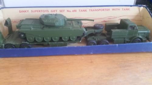 Dinky  #698 Tank Transporter and Tank Gift Set
