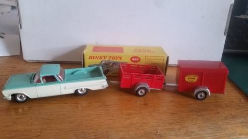 Dinky  #449 and448 Chevrolet El Camino and Trailers
