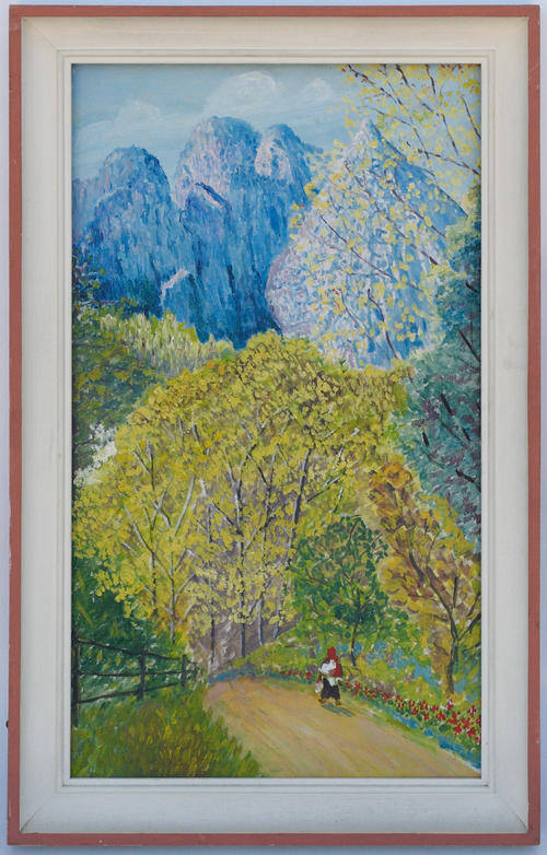 Very old original oil on canvas painting of Stellenbosch area? - unsigned