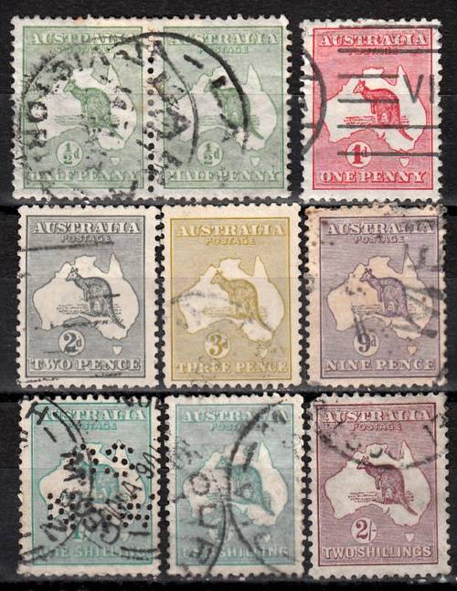 Australia Kangeroo part set , used     (mixed condition)