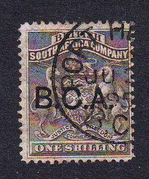 Nyasaland (BCA) 1891-95 1s grey brown  surcharged , M/H   (SG 7 , CV £24 )