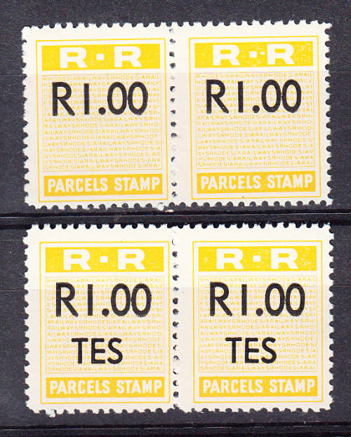 Rhodesia Railways parcels TEST stamps , MNH