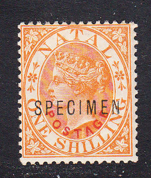 Natal 1888 QV 1s SPECIMEN , M/H              (SACC 104)