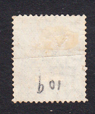 Griqualand West 1877/78 QV 1s green overprinted , used      (crease, crown CC)