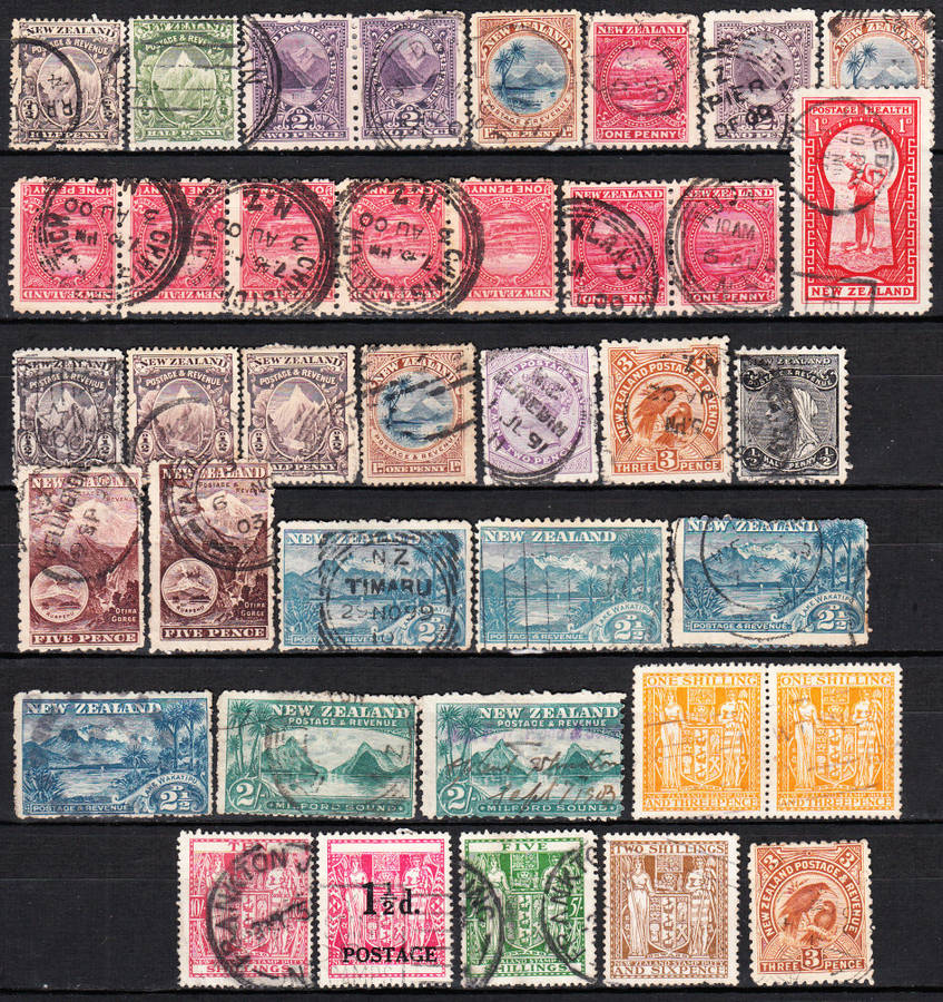 New Zealand early lot , used (faults)      (2 scans )