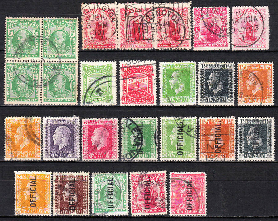 New Zealand early lot , used (faults)      (2 scans )