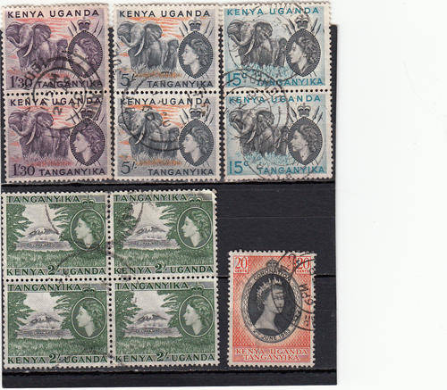 Kenia Uganda Tanganyika QE selection , used mixed condition ( 5 scans )