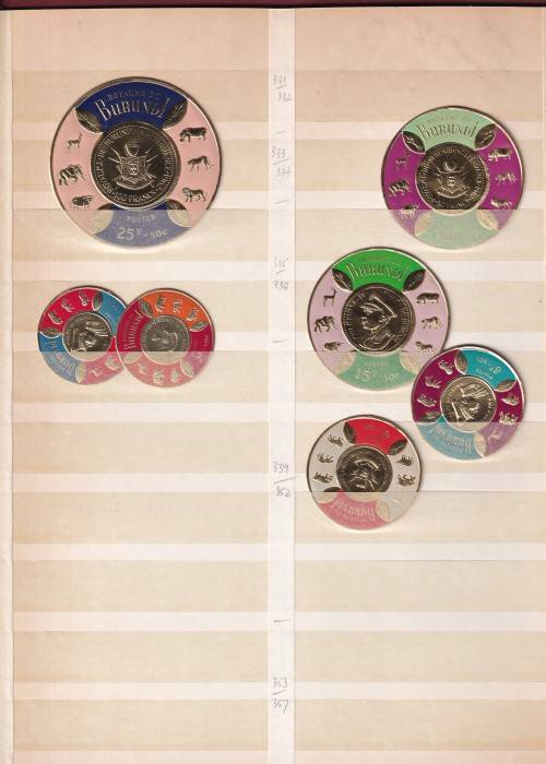 Sierra Leone , Tonga and Burundi in 8 page stock book , MINT ( 16 Scans )