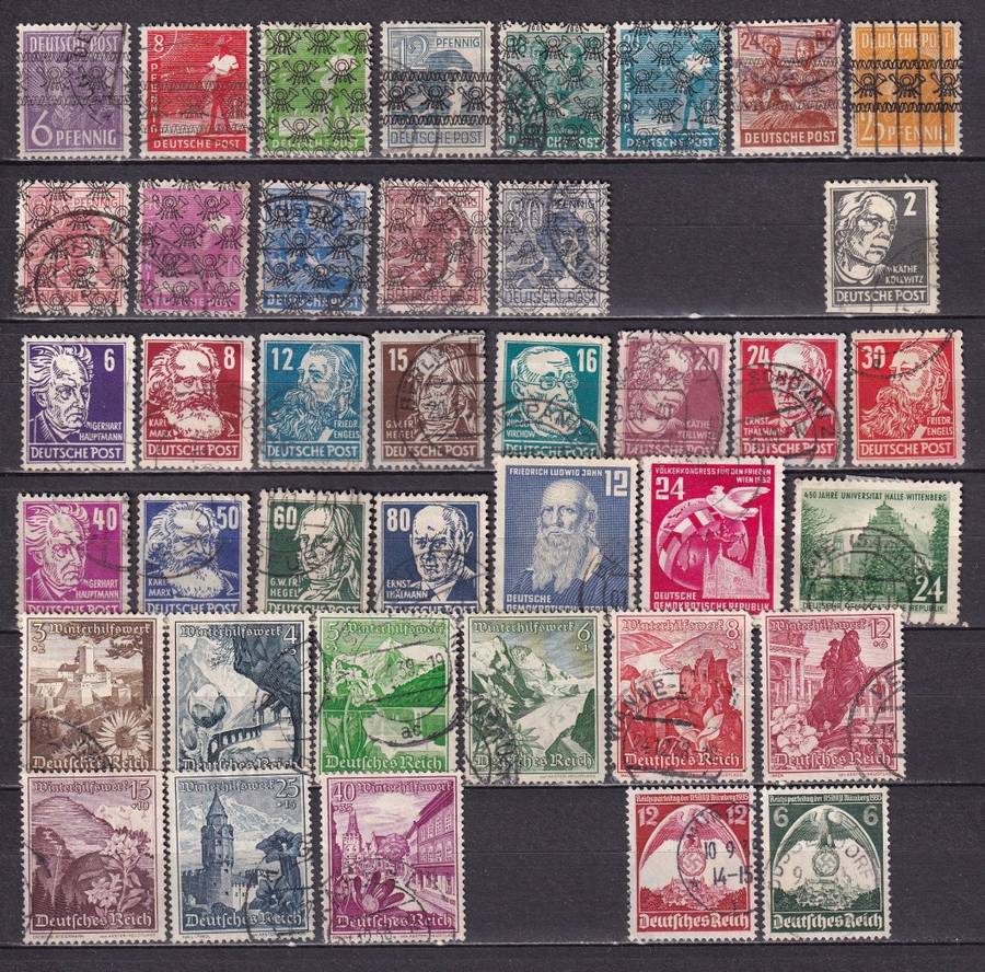 Germany part sets, used         ( 8 x SCANS)