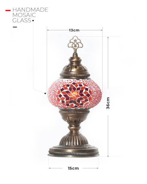 Dare to Be Epic: Mosaic Table Lamp Red