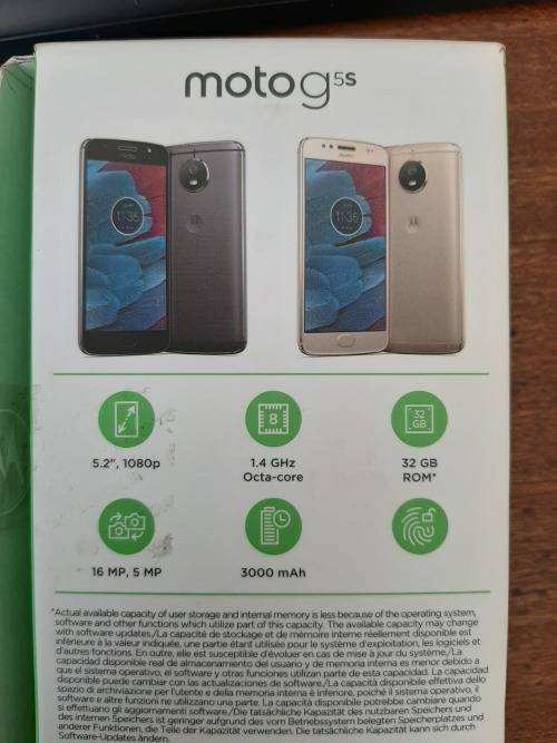 Motorola Moto G5S Lunar Grey - No Reserve