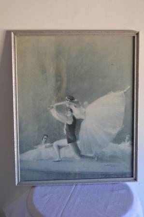 Vintage Ballerina Print Frramed