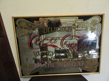 Framed Coca Cola Mirrored Picture