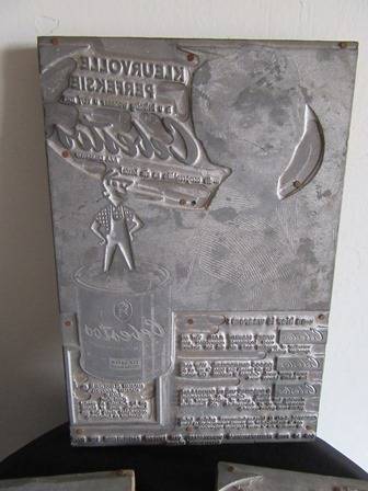 Set of Vintage Printing Plates Advertising Paint