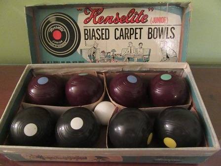 Late Listing - Vintage Herselite Junior Carpet Bowls