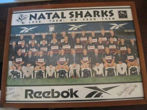 Sharks Team Print with Gary Thrichman as Captain signed by Ian McKintosh
