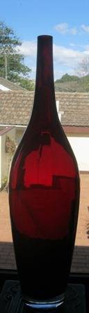 Large Ruby Red Vase