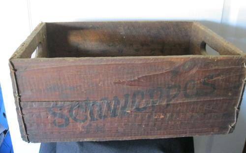 Vintage Schweppes Wooden Box / Bottle Crate