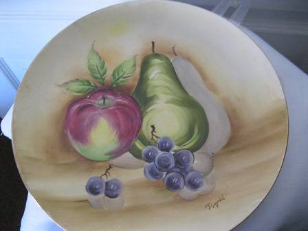 Capri Hand Painted Fruit Rack Plate