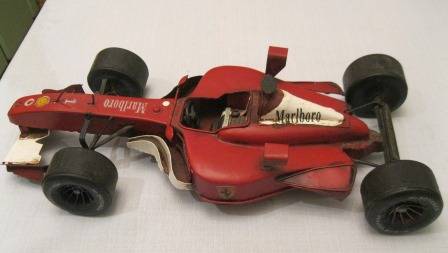 Vintage Tin Scale Ferarri F1 Model Car