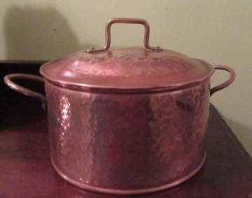 Hand Hammered  Copper Pot with Lid