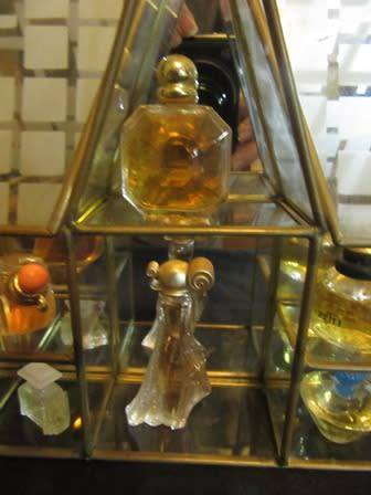 Glass House Printers Tray With Minature Perfume Bottles