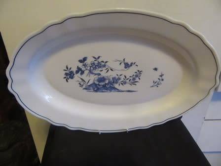 Arcopal Blue and White Platter