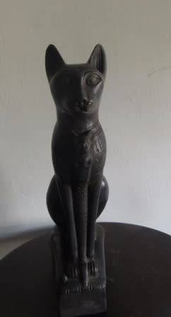 Baster Slate Egyptian Cat Figurine