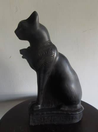 Baster Slate Egyptian Cat Figurine